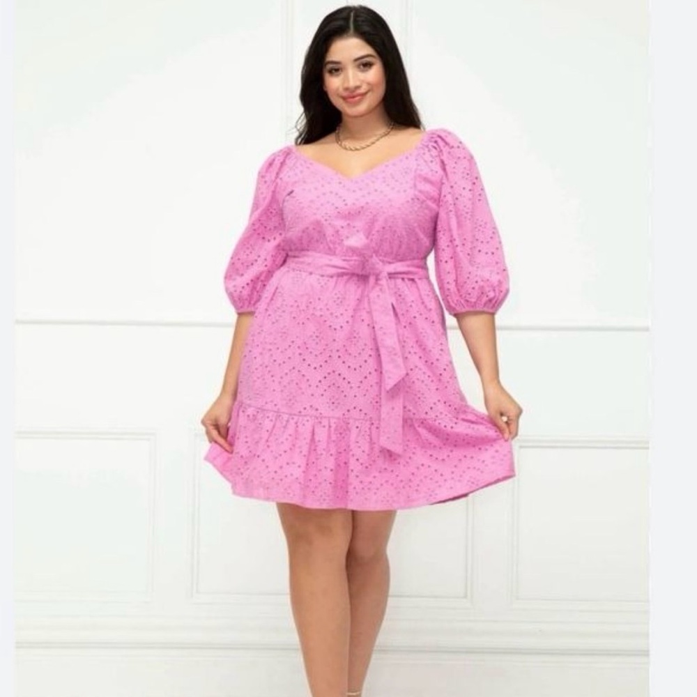 Eloquii Pink Dress with Belt size 18
